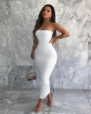 Pencil Bodycon Maxi Dress