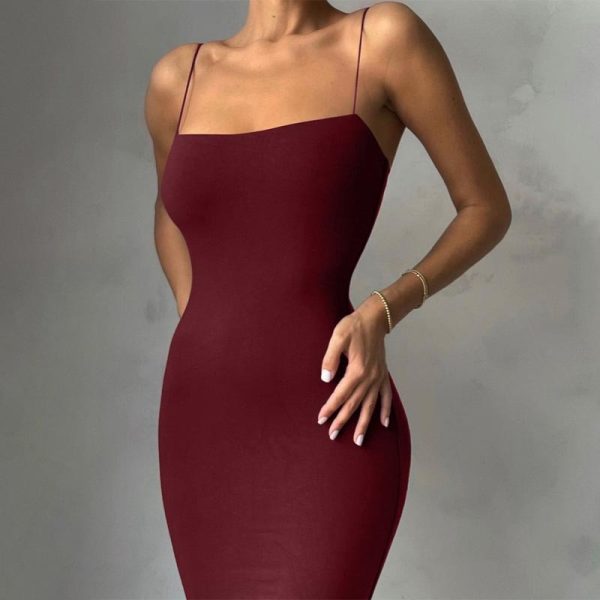 Pencil Bodycon Maxi Dress - Image 3