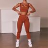 Ribbed Crop Top Bra & Leggings Set
