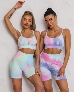 Tye Dye Seamless Sports Bra & Shorts Set