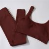 Ribbed Crop Top Bra & Leggings Set - Image 11