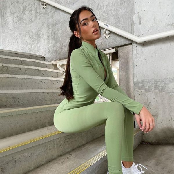 Zip Up Top and Leggings Set - Image 5