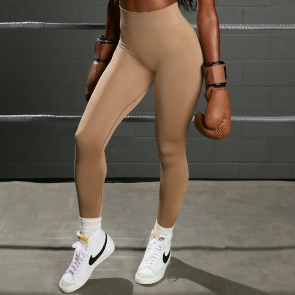 Khaki Seamless High Waist Leggings