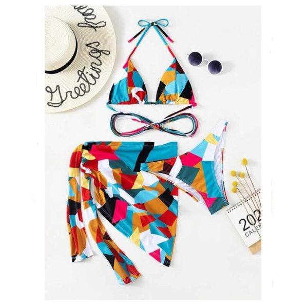 3 Piece Low Waist Bikini Set - Image 2