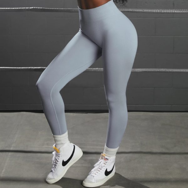 Blue Grey Seamless High Waist Leggings