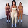 Ribbed Crop Top Bra & Leggings Set - Image 7