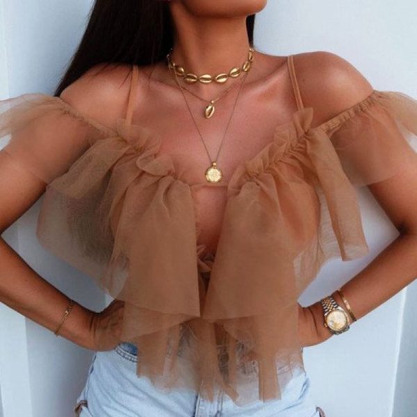 Off Shoulder Ruffle Bodysuit - Image 4