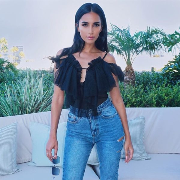 Off Shoulder Ruffle Bodysuit - Image 3