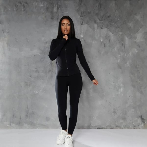 Zip Up Top and Leggings Set - Image 3