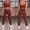 Ribbed Crop Top Bra & Leggings Set - Image 3