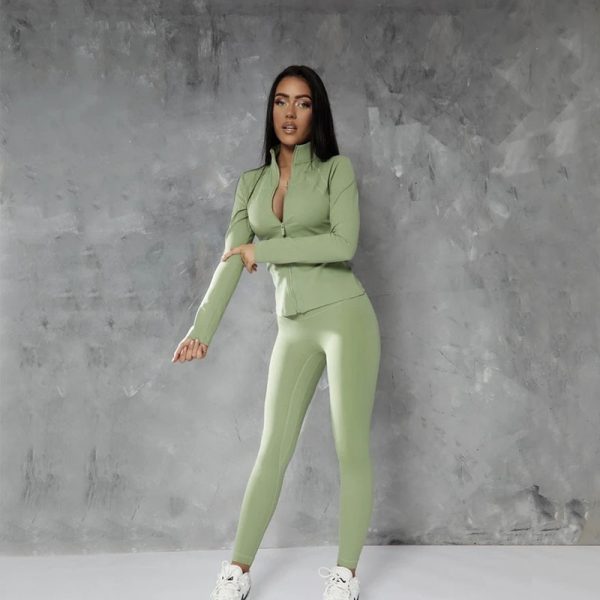 Zip Up Top and Leggings Set