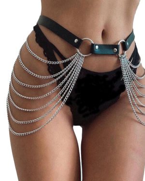 Waist Chain Belt con hip chains