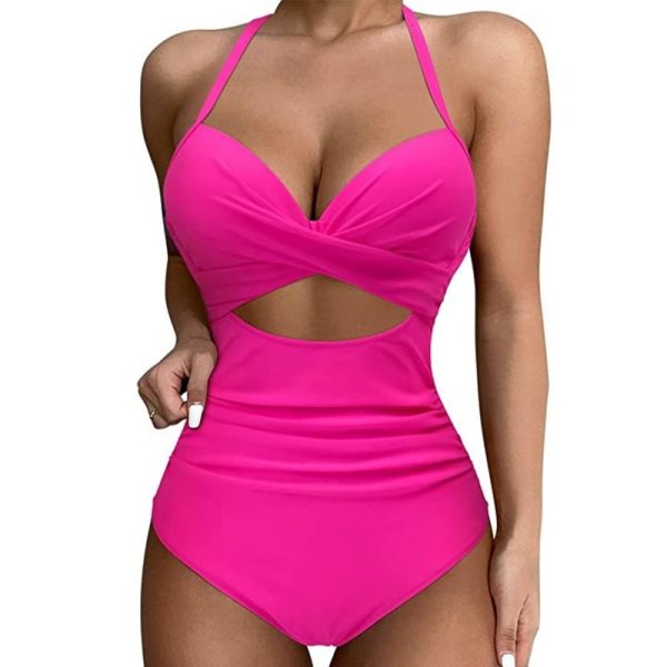 Cut Out Halter Swimsuit