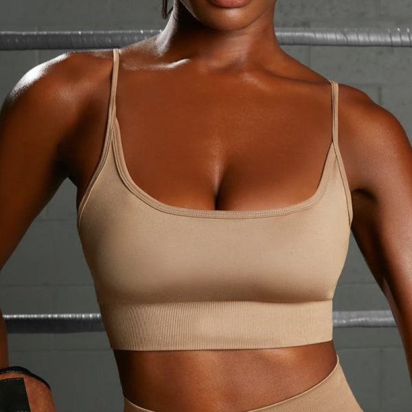 Seamless Khaki Sports Bra
