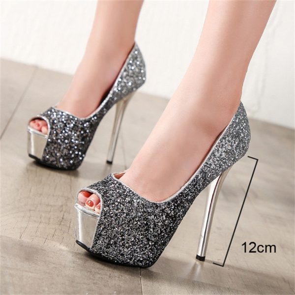 Glitter Platform Heels - Image 5