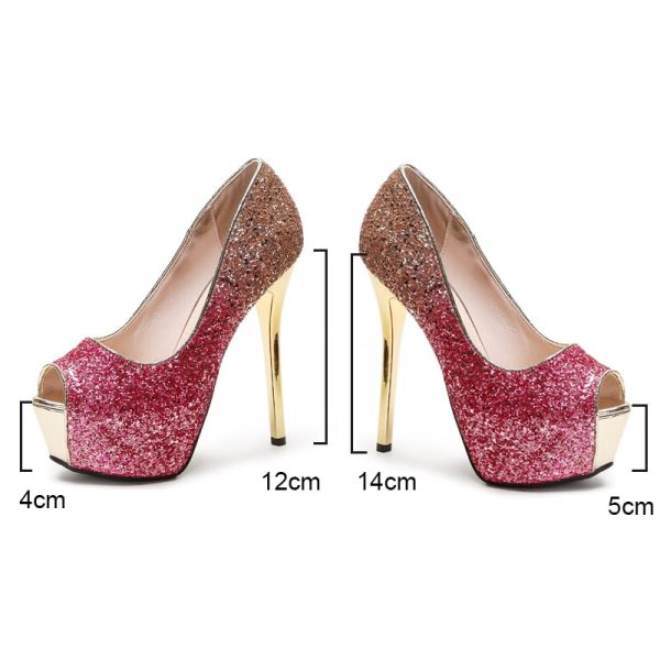 Glitter Platform Heels - Image 4