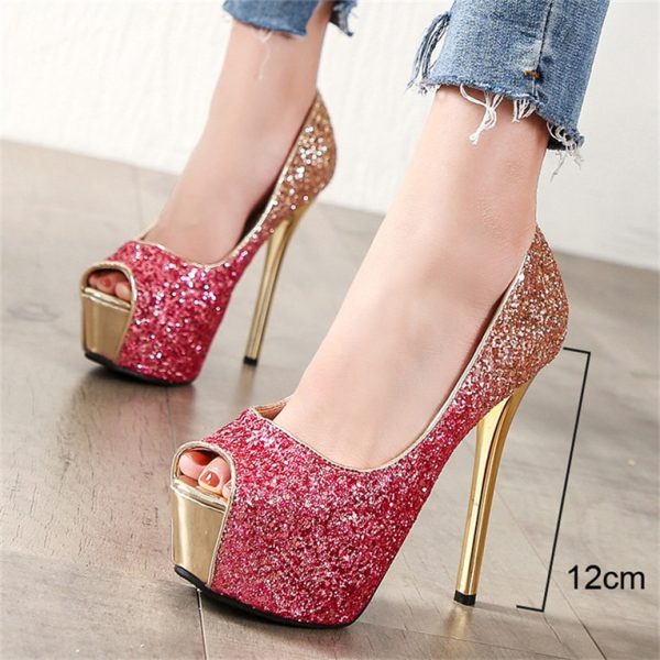 Glitter Platform Heels - Image 3