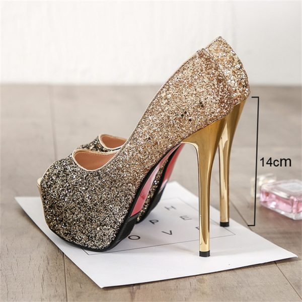 Glitter Platform Heels - Image 10