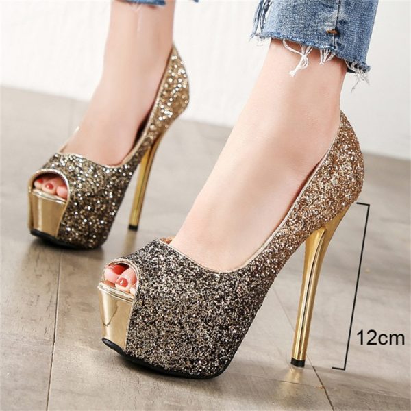 Glitter Platform Heels - Image 8
