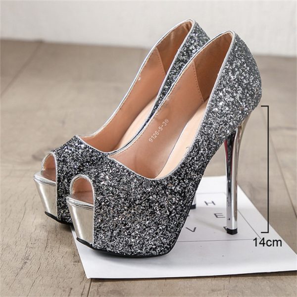 Glitter Platform Heels - Image 9