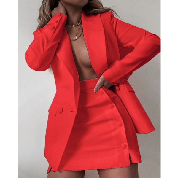Button Up Skirt and Blazer Set - Image 5