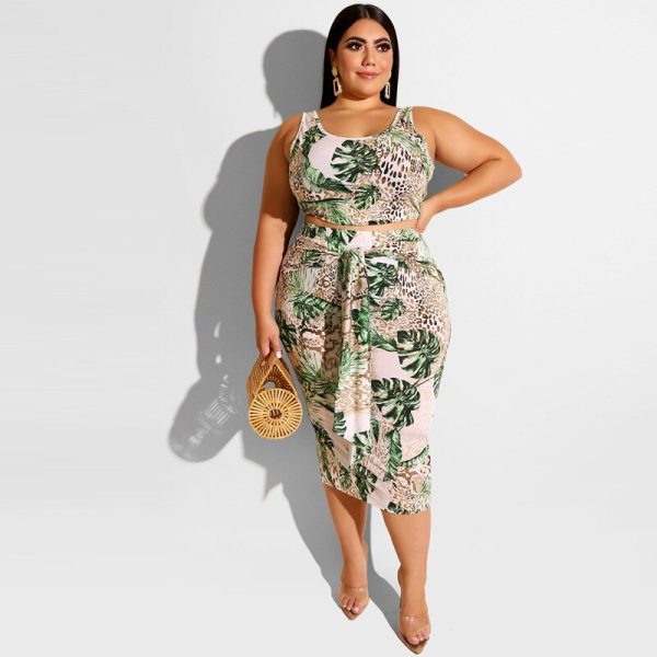Tye Dye Midi Skirt And Crop Top Set