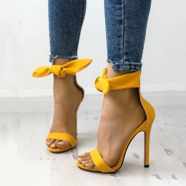 Pink Bowknot Heel Sandals - Image 2