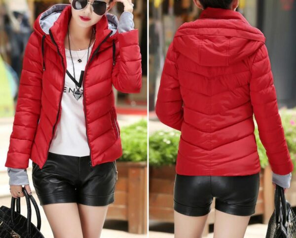 Pink Parka Padded Panel With Hood Jacket - Image 2