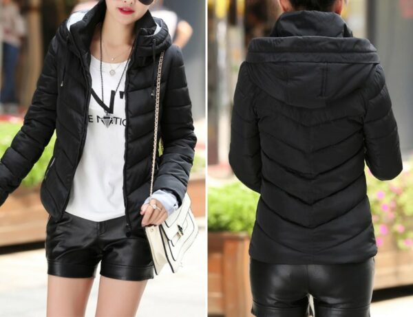 Pink Parka Padded Panel With Hood Jacket - Image 3