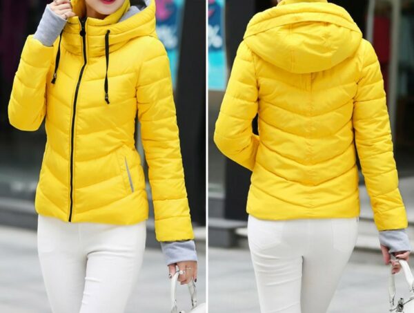 Pink Parka Padded Panel With Hood Jacket - Image 4