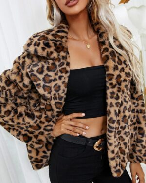 Leopard Faux Fur Jacket