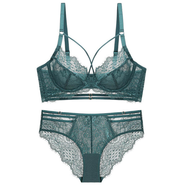 Push Up Brassiere Lace Bra And Underwear Set - Image 3