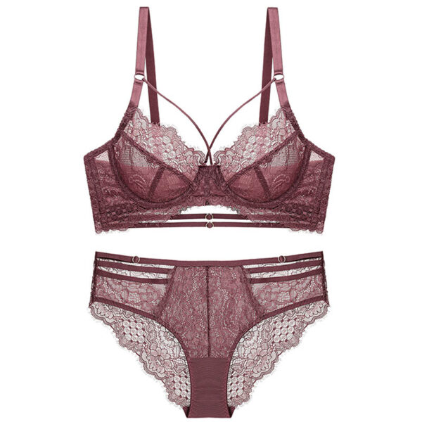 Push Up Brassiere Lace Bra And Underwear Set - Image 8