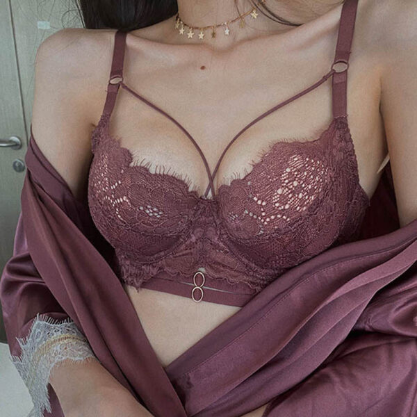 Push Up Brassiere Lace Bra And Underwear Set - Image 6