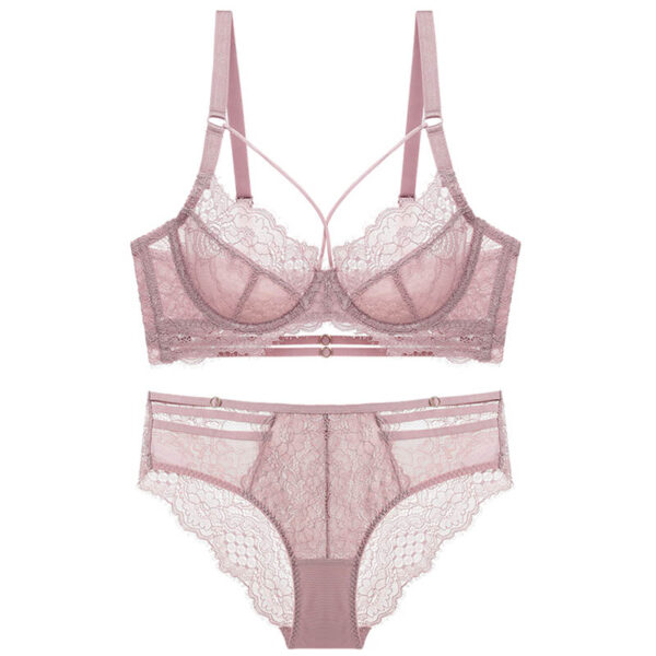 Push Up Brassiere Lace Bra And Underwear Set - Image 9