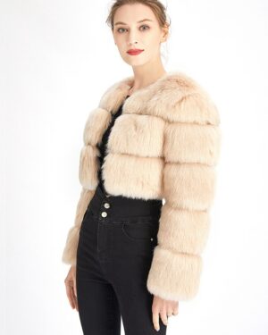 Faux Fur Crop Top Coat