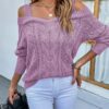 Twist Vintage Off Shoulder Sweater - Image 3