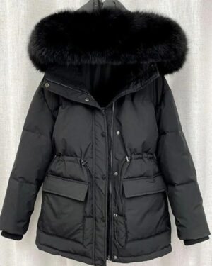Black Fur Parka Jacket