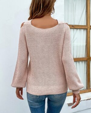 Chic Criss-Cross Neck Sweater