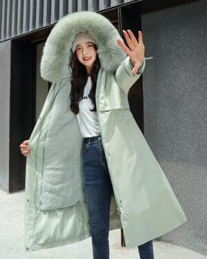 Long Parka Reversible Hooded Coat