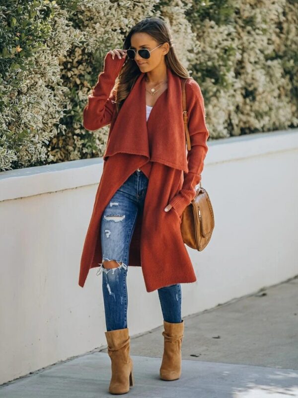 Beige Bohemian Long Cardigan - Image 2