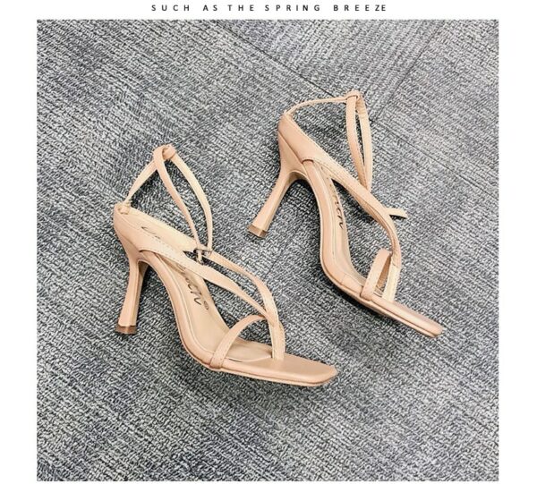 Beige Ankle Strap Pumps - Image 2