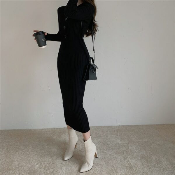 Knitted Long Sleeve Jumper Dress