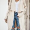 Light Grey Bohemian Long Cardigan - Image 3