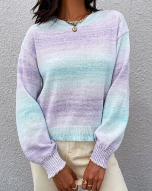 Ombre Tie Dye Sweater Women