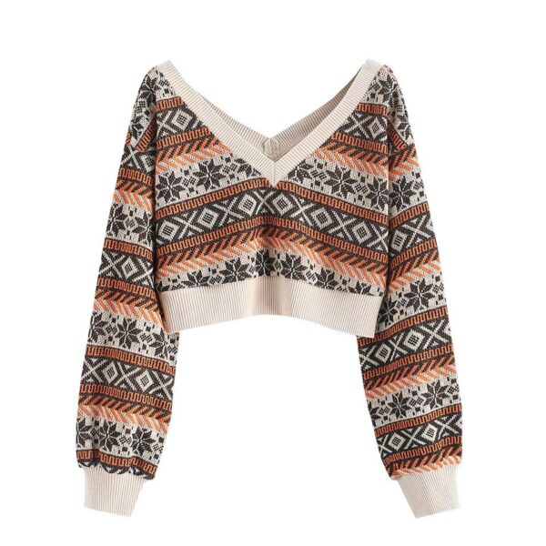 Plunging Crop Sweater - Image 4
