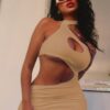 White Cut Out Mini Bodycon Dress - Image 4