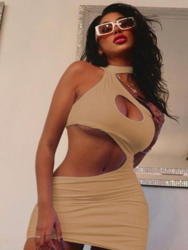 Cut Out Mini Bodycon Dress - Image 5