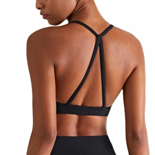 Black Push Up High Support Sports Bra