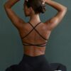 Black Cross Back Bra